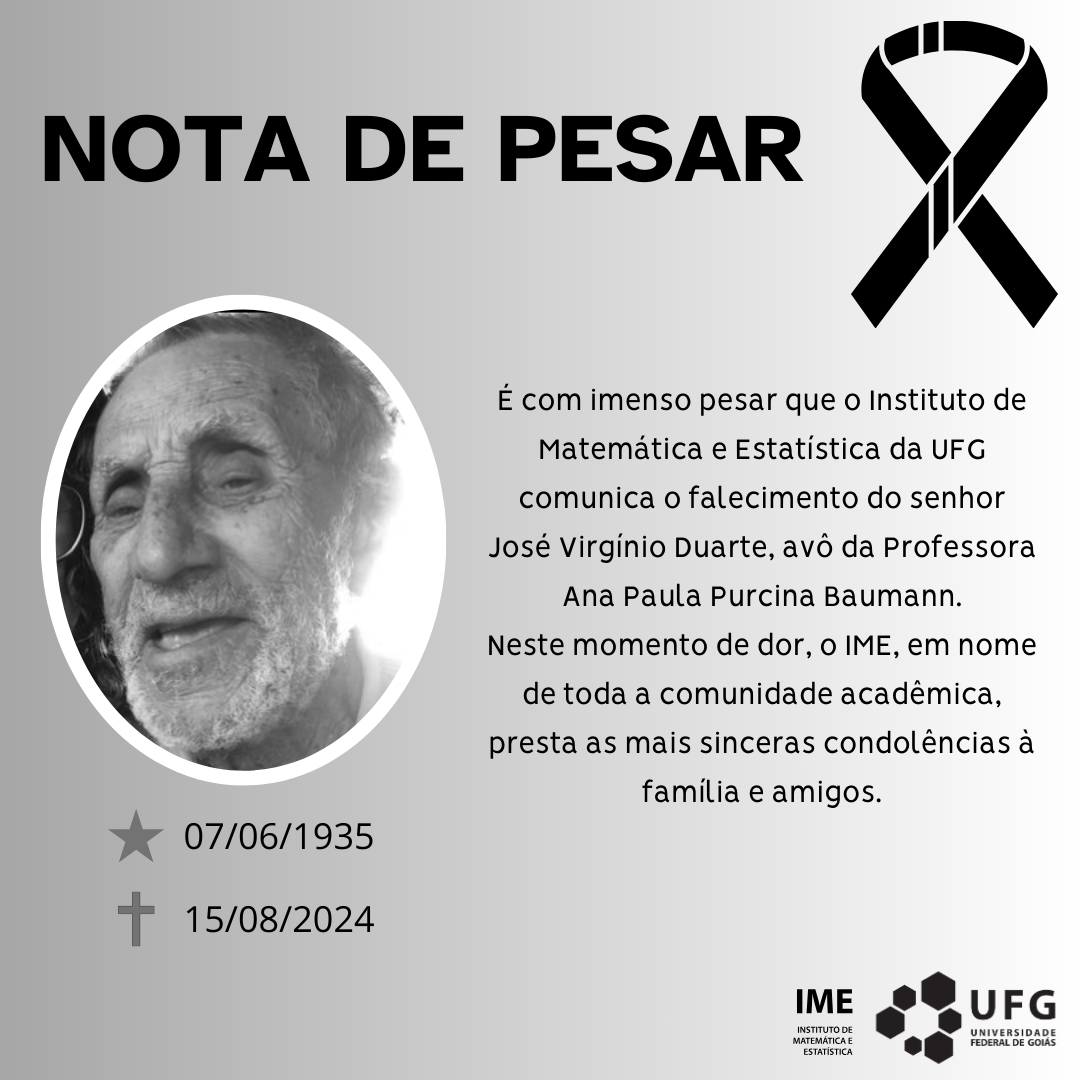 Nota de pesar - Avô da Professora Ana Purcina