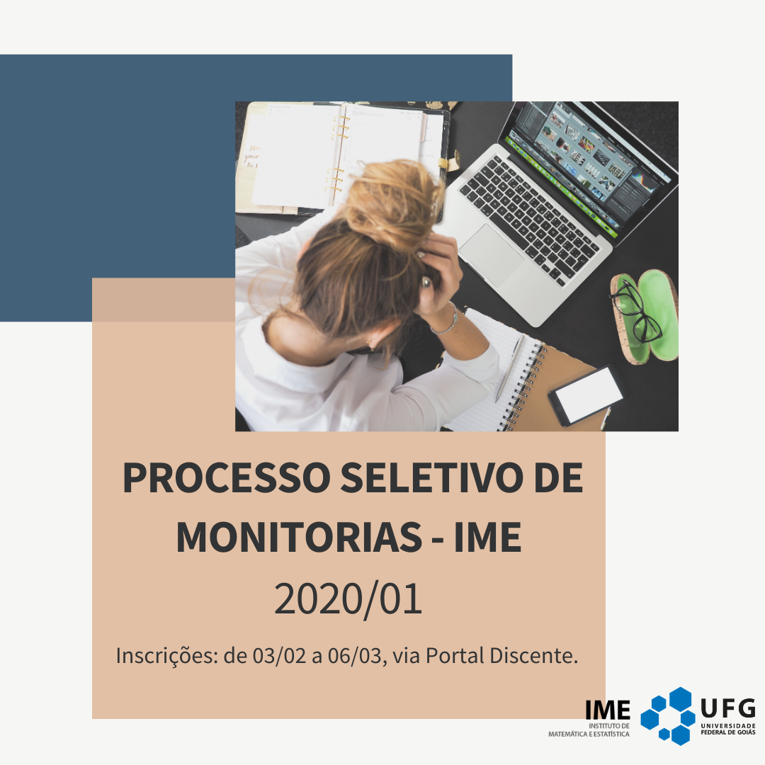 Processo seletivo monitoria - 2020/01