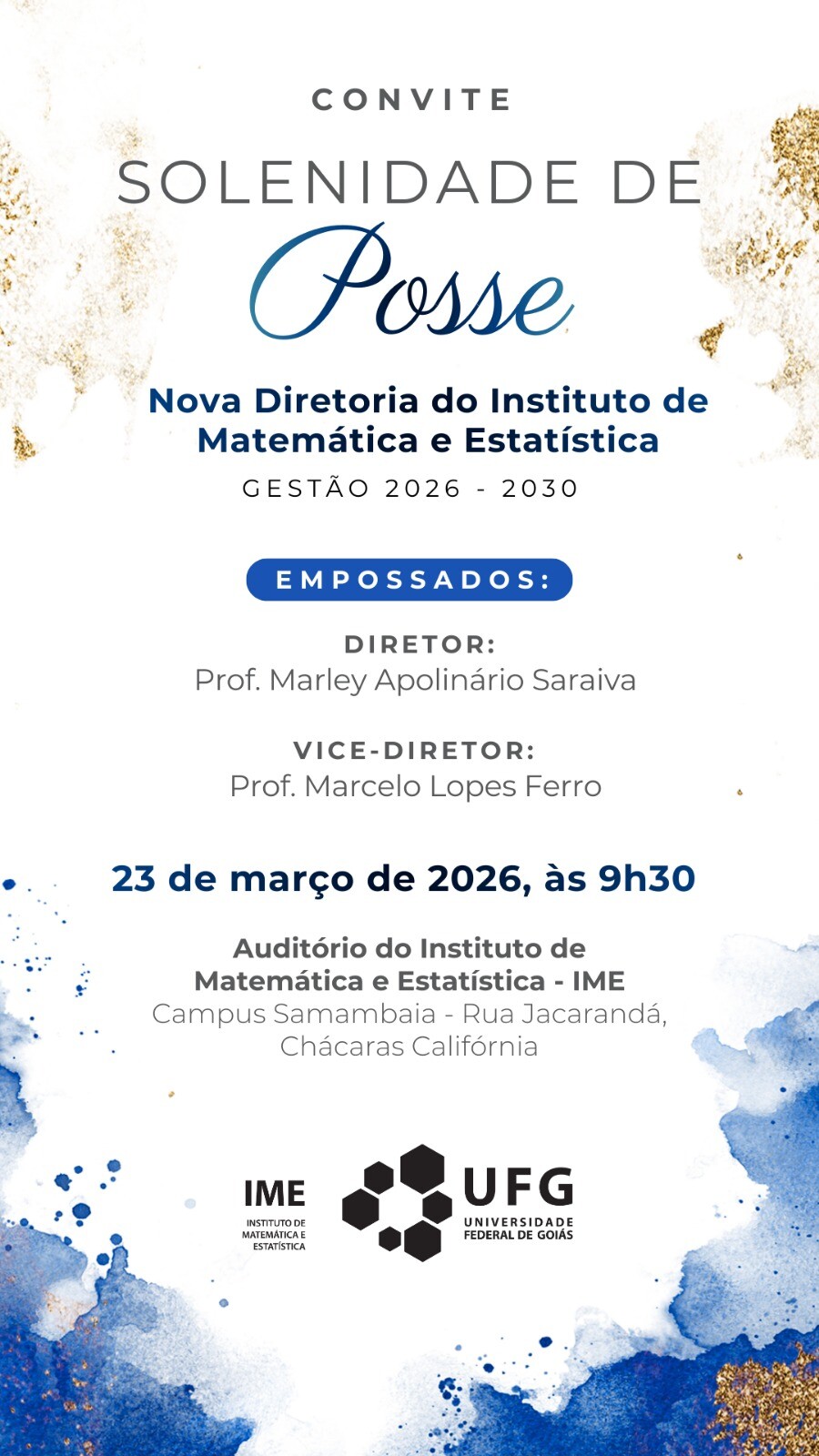 convite posse diretoria 2026