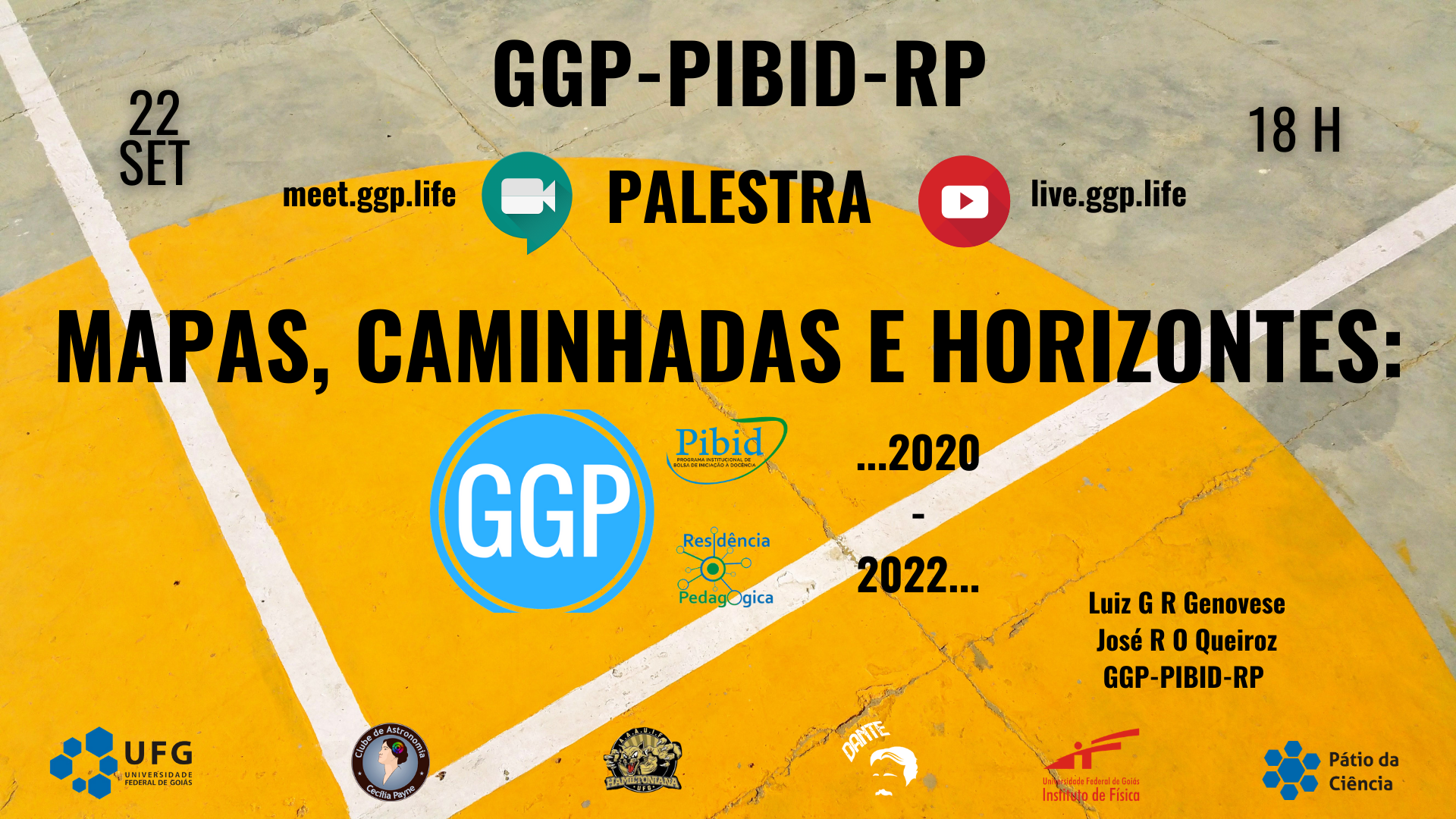 CAPAP FOLDER Palestra GGP_PIBID_RP Mapas Caminhadas e Horizontes 22 set 2020