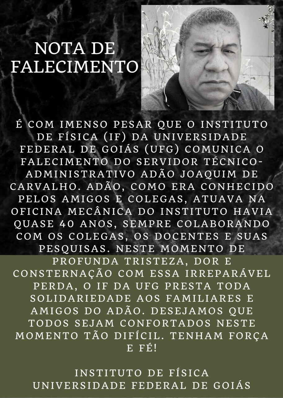 nota de falecimento Adão