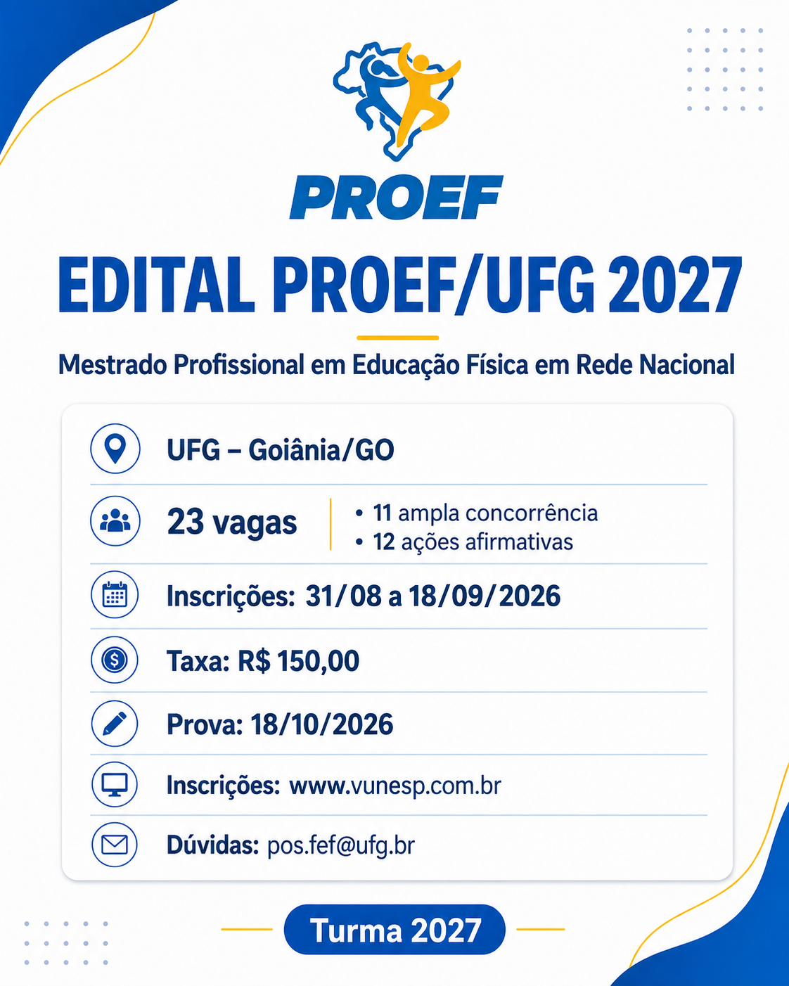 Edital ProEF/ ufg  2027