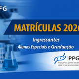 Capa Matriculas 2026.1 - ingressantes, alunos especiais e graduação