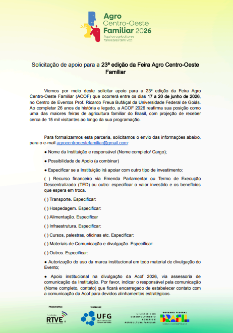 SOLICITAÇÃO DE APOIO ACOF 2026