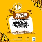 Resultado final da homologação das inscrições - Processo Seletivo 2024 - PPGCPRI-UFG mestrado