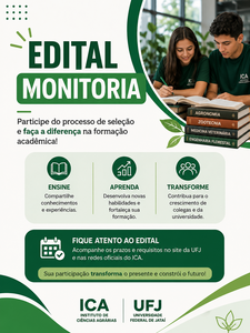 Edital EDITAL PROGRAD No. 17/2026 e as Normas Complementares do Programa de Monitoria 2026/2