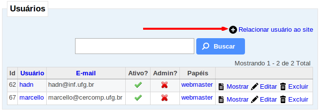 Relacionar um usuário à um site 3