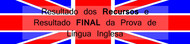 Resultado Final da prova de língua inglesa