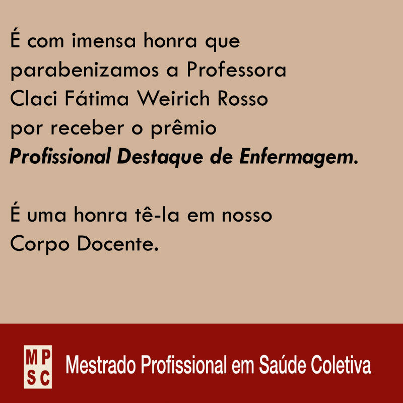 Profissional Destaque de Enfermagem.