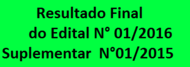 Resultado final edital suplementar 01/2015