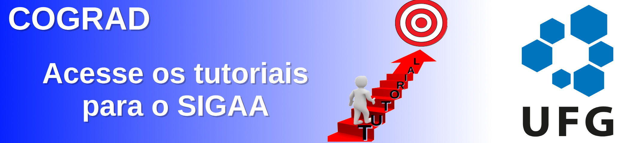 Banner do tutorial feita pela COGRAD, para coordenadores, docentes e discentes.