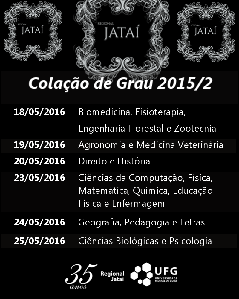 calendário de colações de grau 2015/2