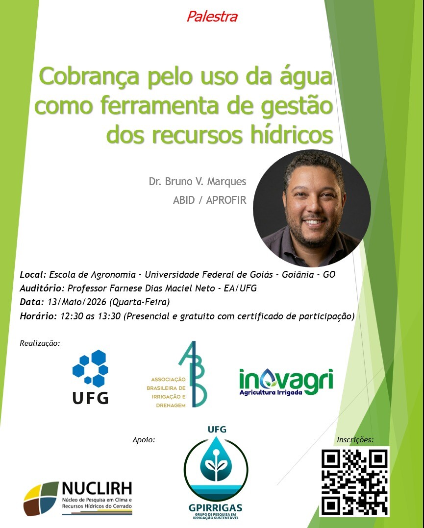 Palestra: Cobrança pelo uso da água como ferramenta de gestão dos recursos hídricos 