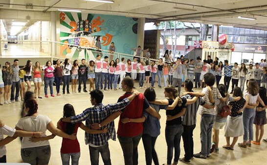 Evento no pátio das Humanidades, Câmpus 2, UFG - seintegra! 2013 — Foto: divulgação/Facebook