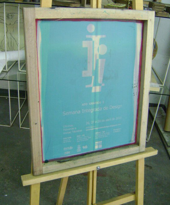 Oficina de serigrafia no Ato Gráfico I - Semante integrada de Design (2010)