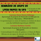 Seminário de grupo do LPEQI/NUPEC/IQ/UFG 11 de Dezembro de 2020