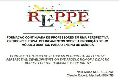FORMAÇÃO CONTINUADA DE PROFESSORES EM UMA PERSPECTIVA CRÍTICO-REFLEXIVA: DELINEAMENTOS SOBRE A PRODUÇÃO DE UM MÓDULO DIDÁTICO PARA O ENSINO DE QUÍMICA FORMAÇÃO CONTINUADA DE PROFESSORES EM UMA PERSPECTIVA CRÍTICO-REFLEXIVA: DELINEAMENTOS SOBRE A PRODUÇÃO DE UM MÓDULO DIDÁTICO PARA O ENSINO DE QUÍMICA