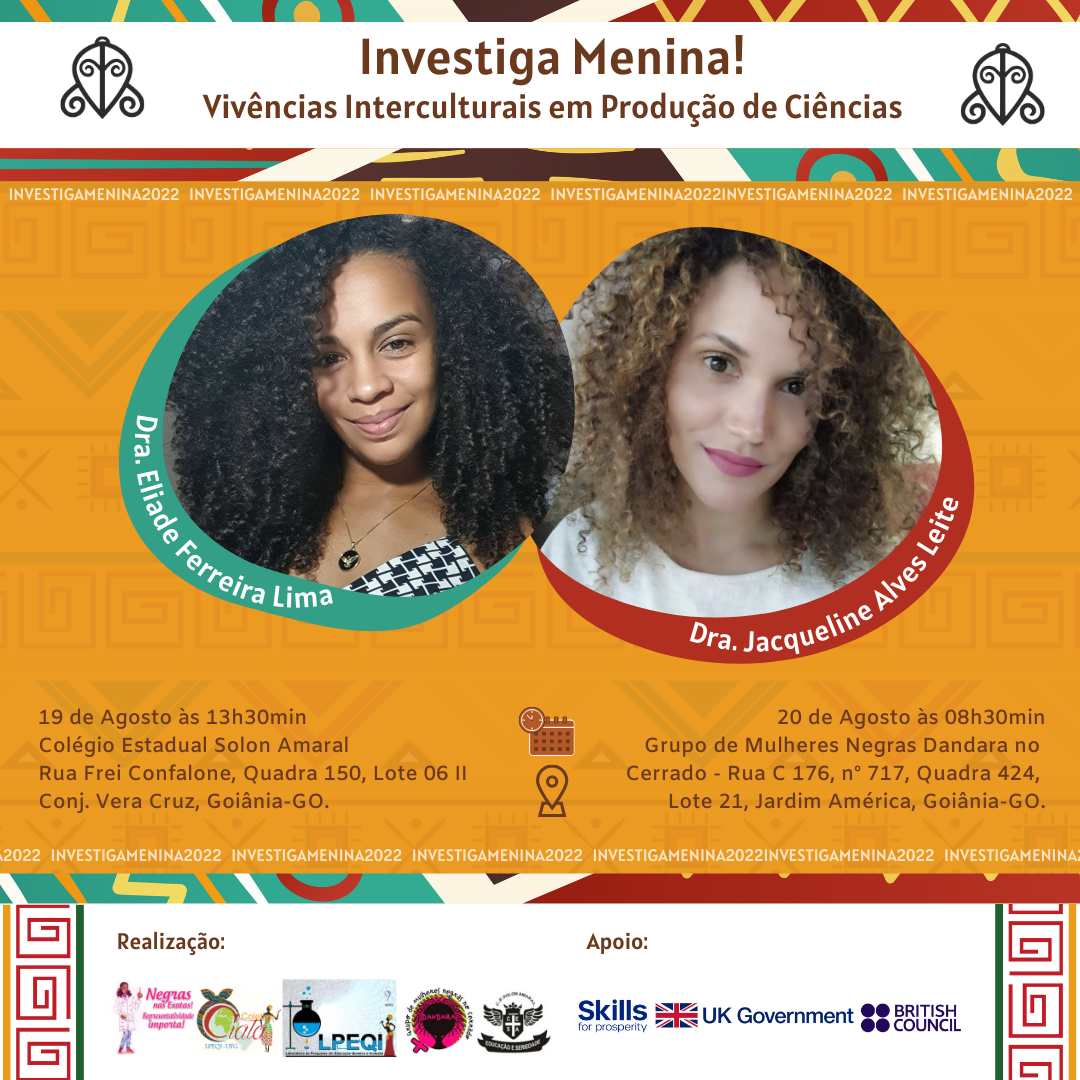 3ª Ação do "Vivências Interculturais em Produção de Ciências" do projeto Investiga Menina! em 2022