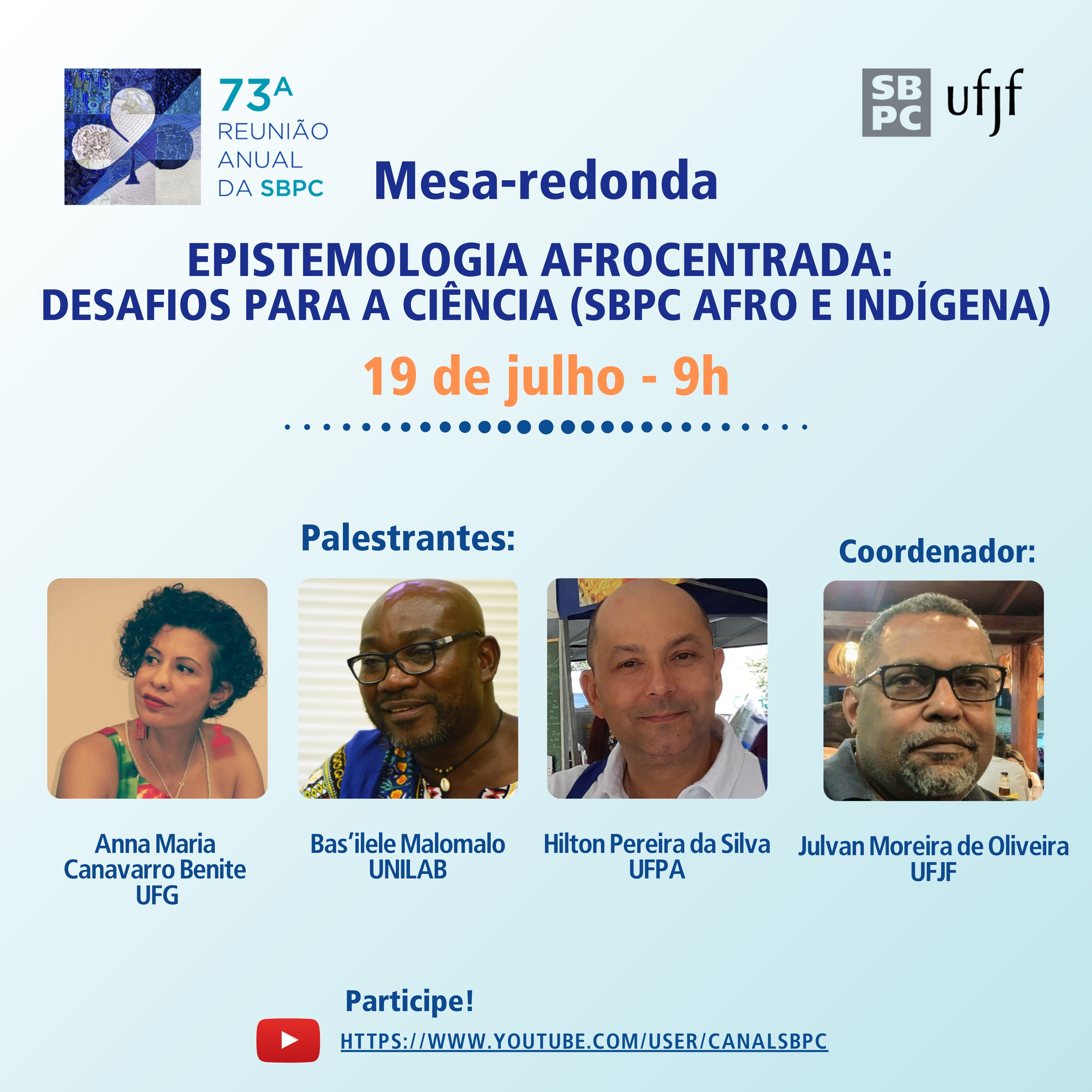 Epistemologia afrocentrada: desafios para a ciência | 73ª Reunião Anual da SBPC