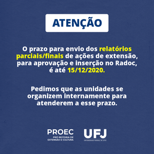 aviso relatorios