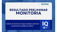Resultado preliminar monitoria acadêmica 2025-2