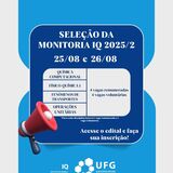 Seleção monitoria 2025.2