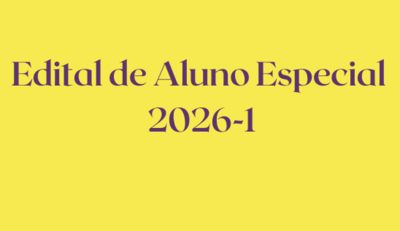Edital de Aluno Especial 2026-1 atualizado