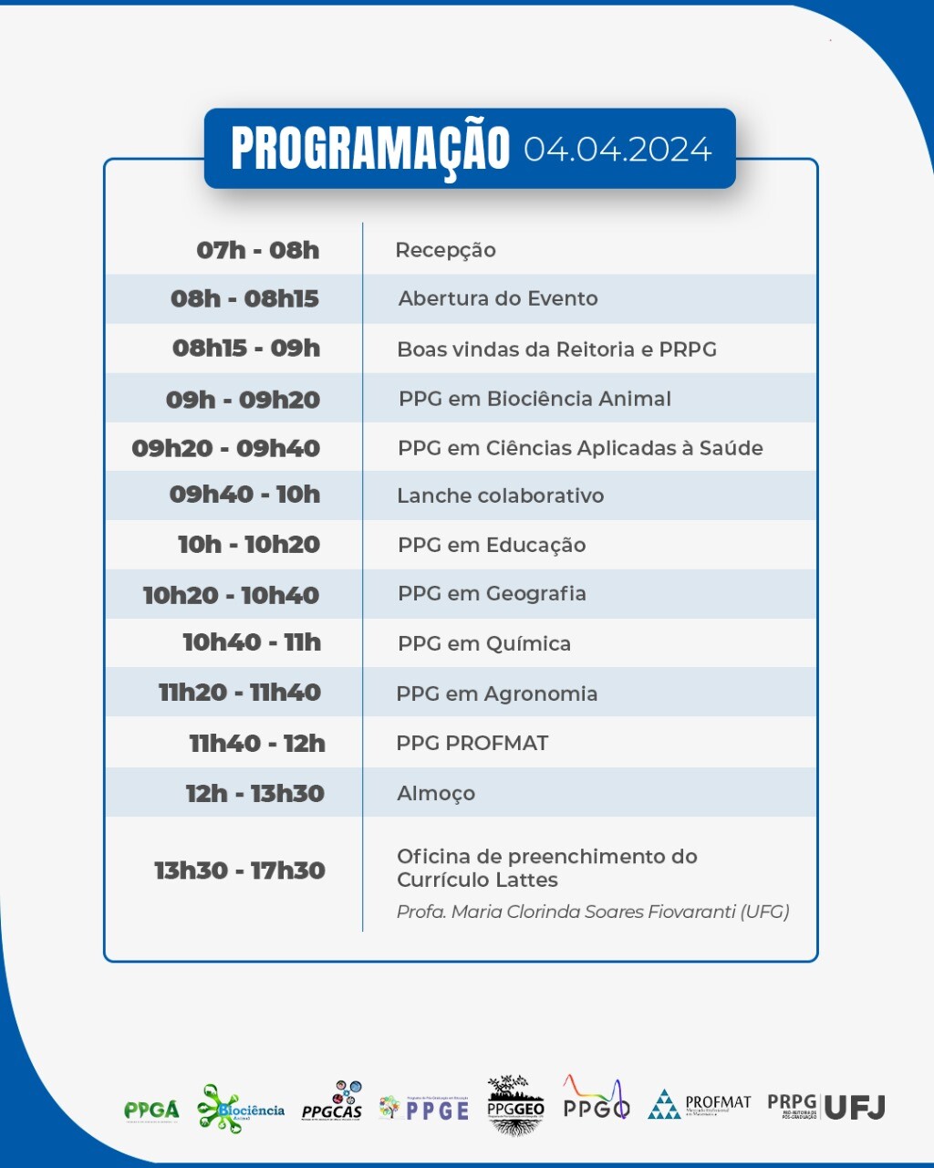 Programação 04/04