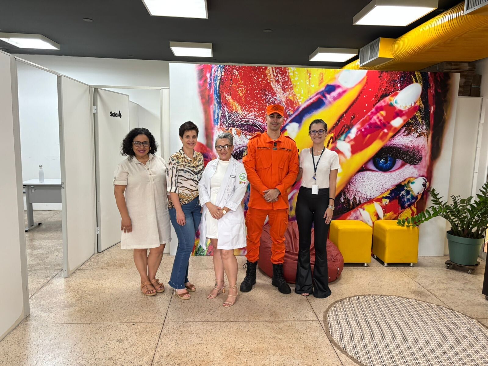 Reunião 28-10 com representantes da PRAE-UFJ, SAMU e CBM