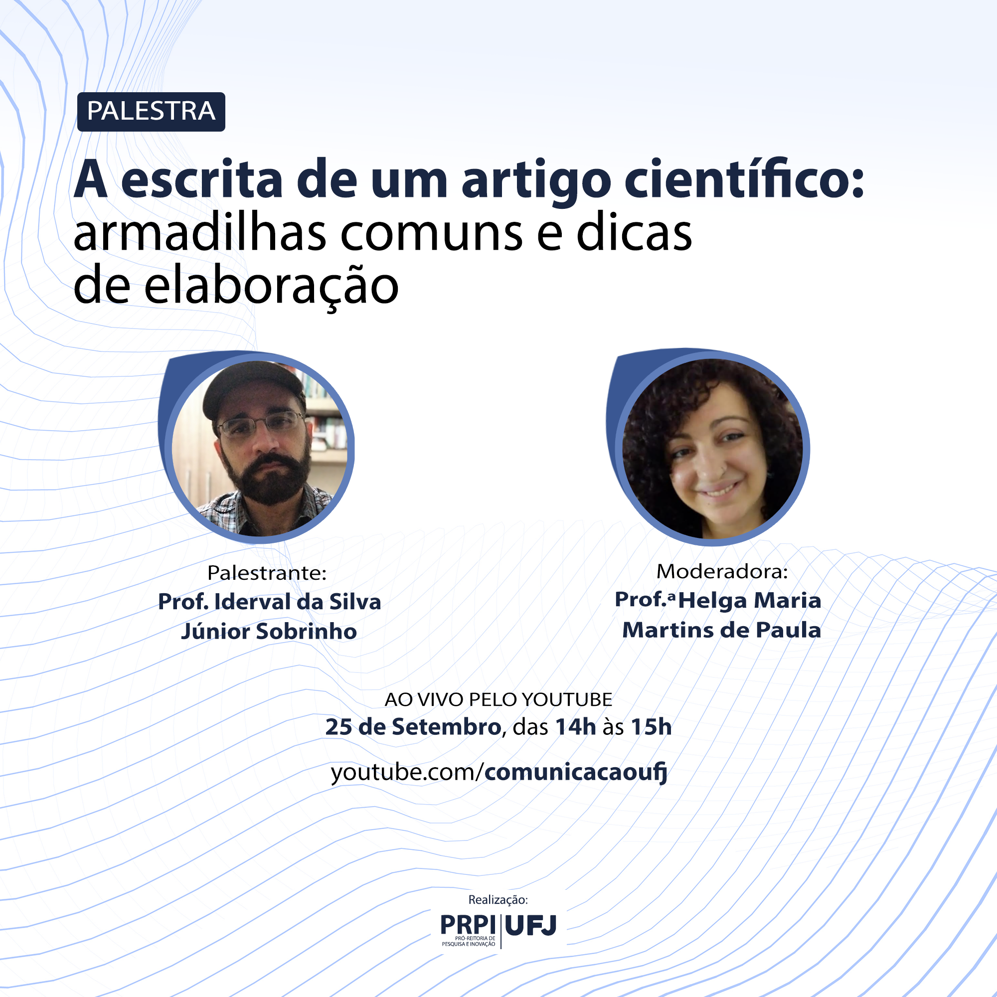Palestra "A escrita de um artigo científico: armadilhas comuns e dicas de elaboração"