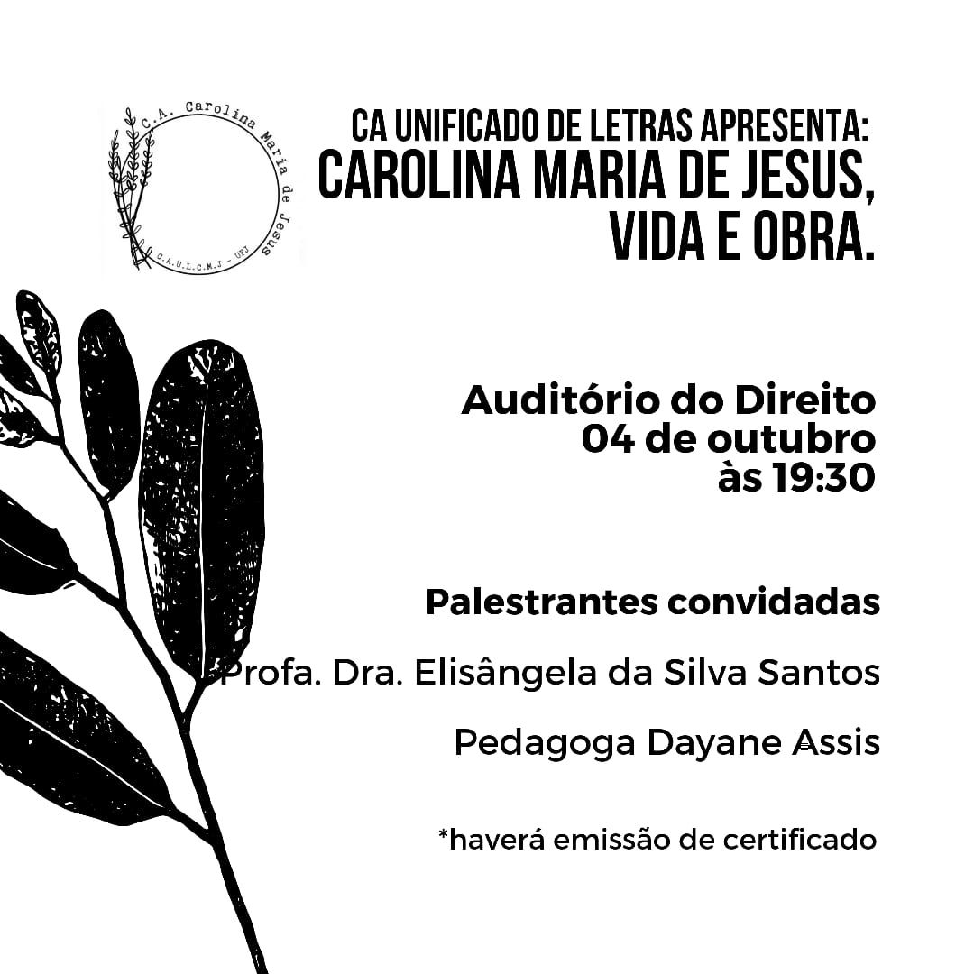Palestra Carolina Maria de Jesus -  Vida e Obra