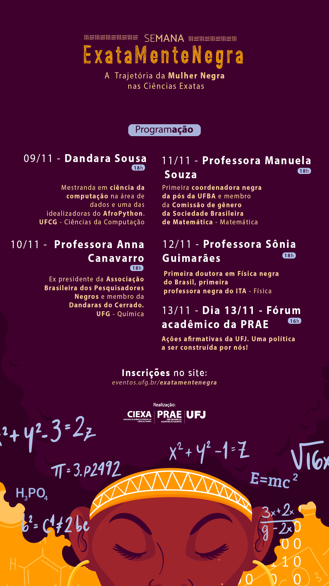 Programação Semana ExataMenteNegra