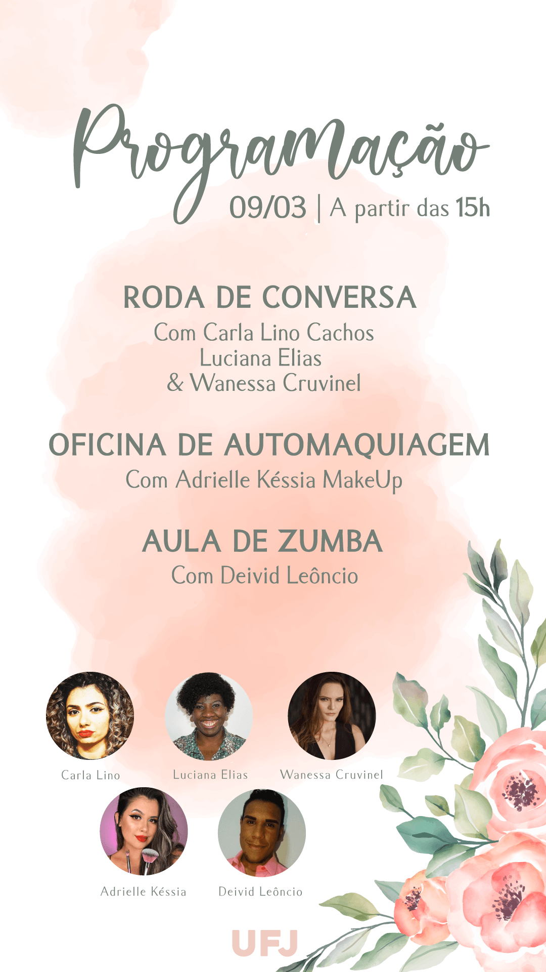 Programação Dia da Mulher na UFJ