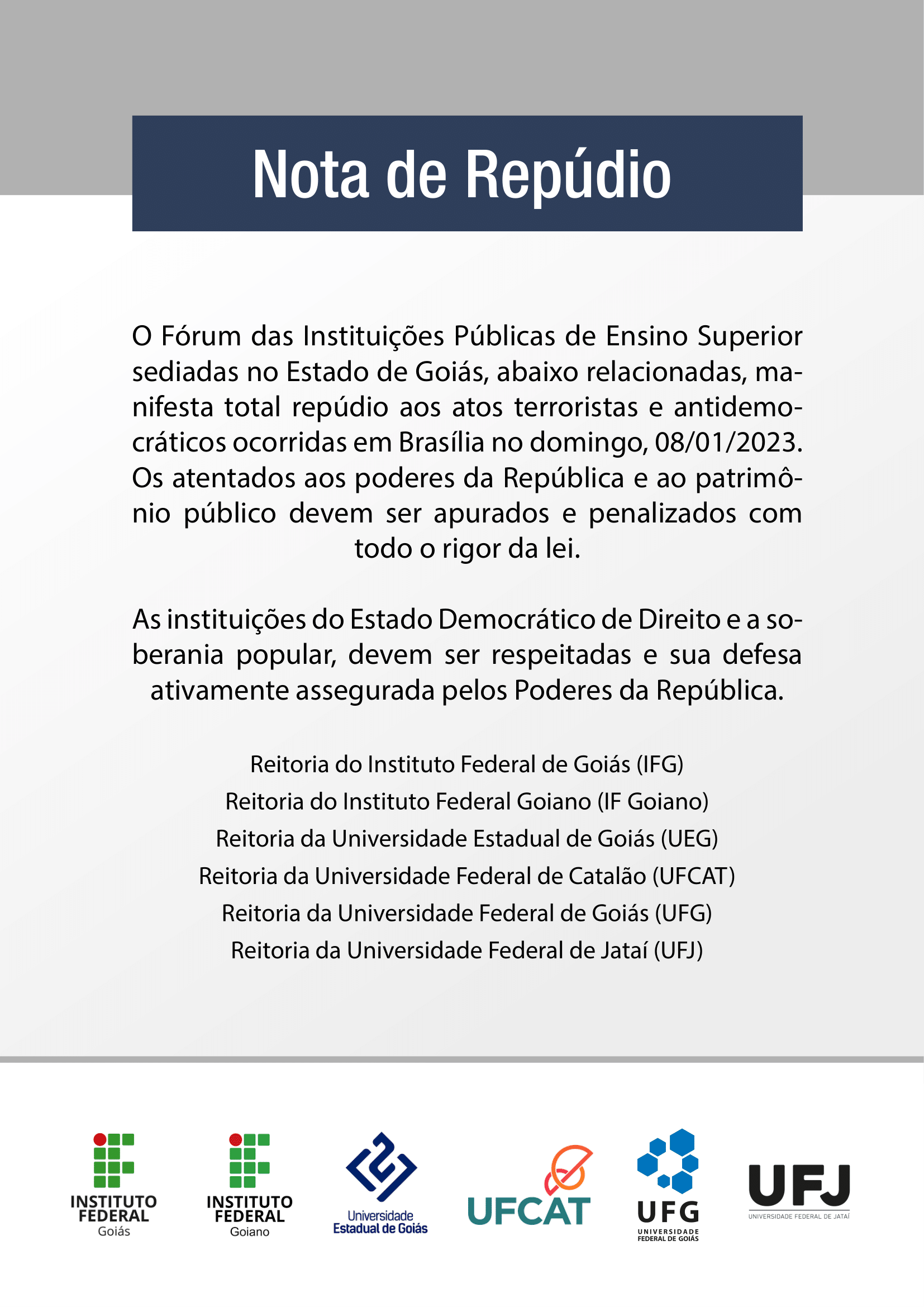 Nota de repúdio