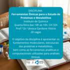 DISCIPLINA Ferramentas Ômicas para o Estudo de Proteínas e Metabólitos