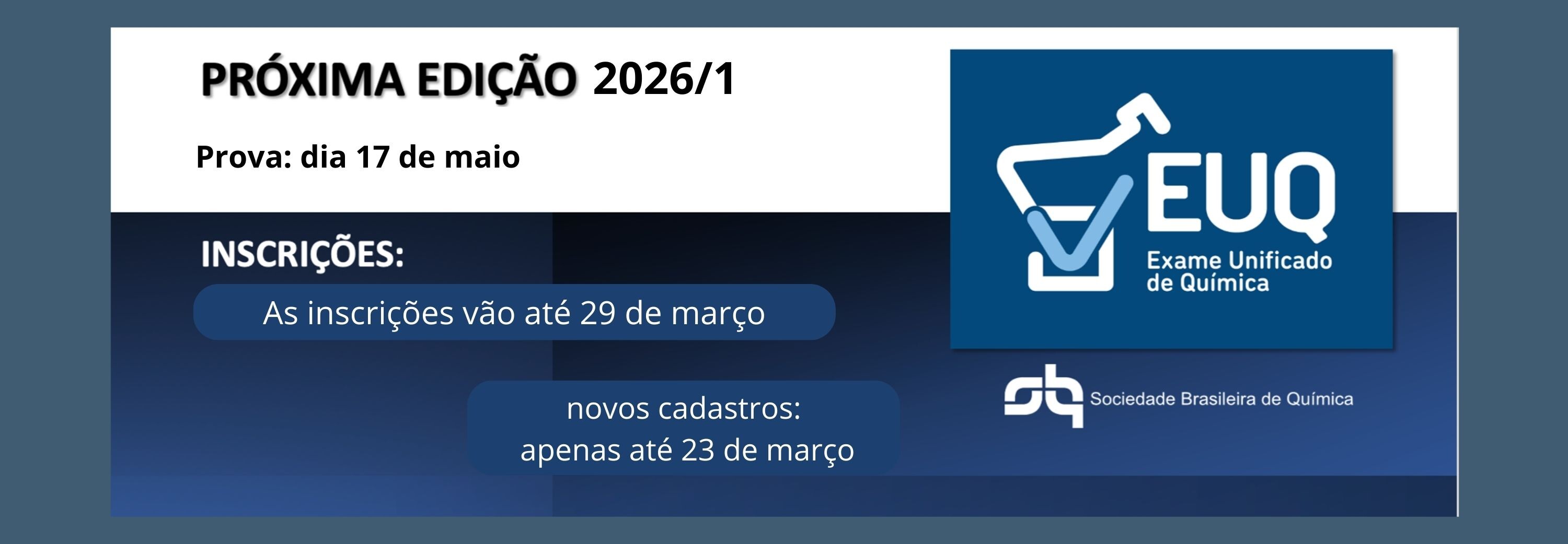 As inscrições vão até 29 de março