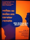Bate-Papo Volta as aulas carater remoto