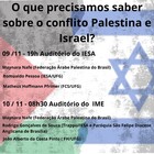 Cartaz Palestra Conflito Israrel - Palestina