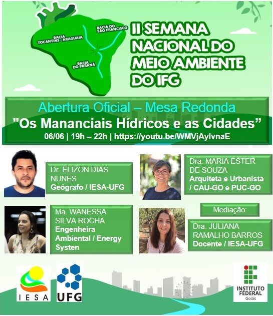 Banner 1 II Semana Nacional do Meio Ambiente do IFG