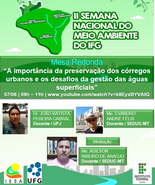 Banner 2 II Semana Nacional do Meio Ambiente do IFG