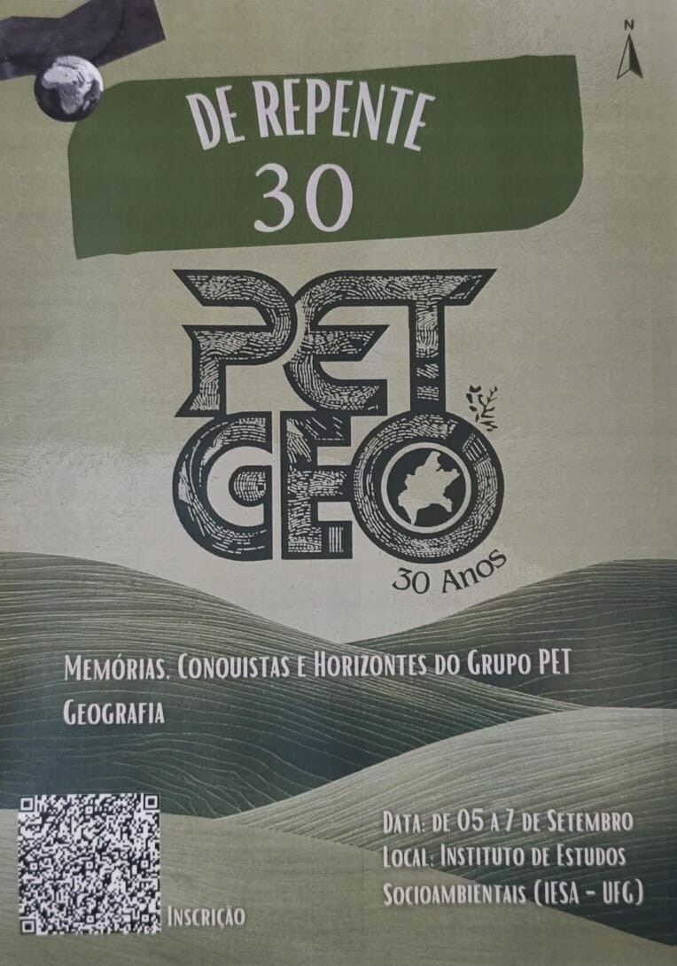 Cartaz PETGEO UFG De Repente 30 anos