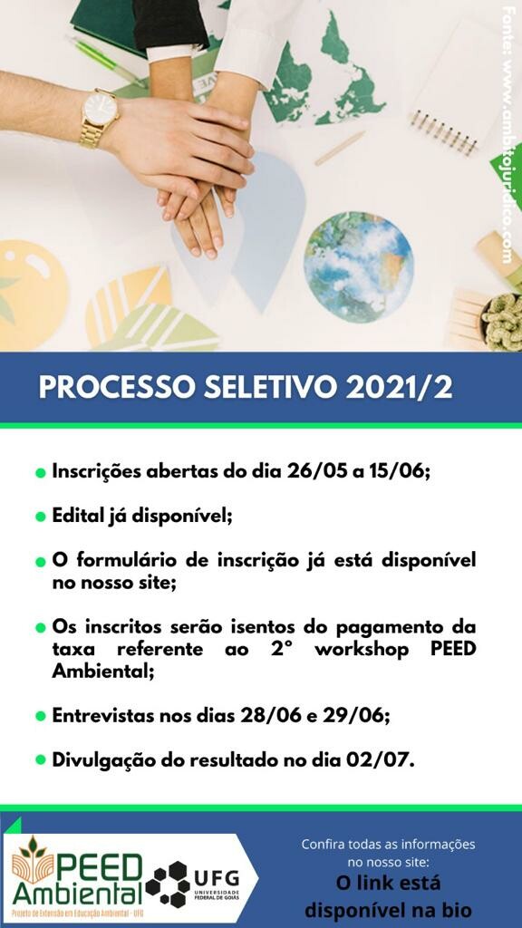 Cartaz Processo Seletivo PEED 2021