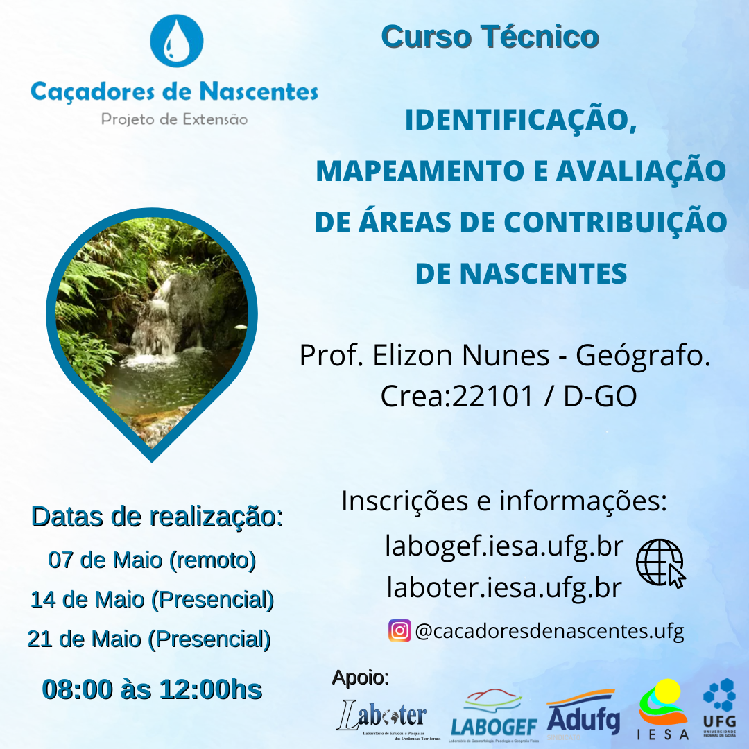 Cuso tecnico Cacadores de Nascentes