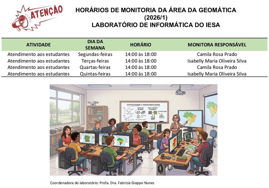 Horário Monitoria 2026-1