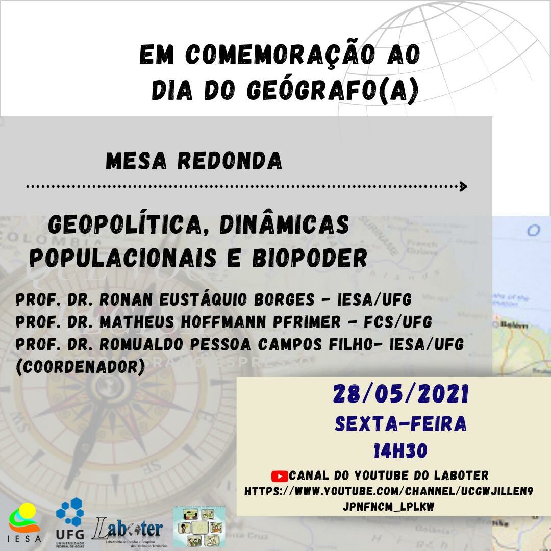 Mesa redonda dia do geografo 2021