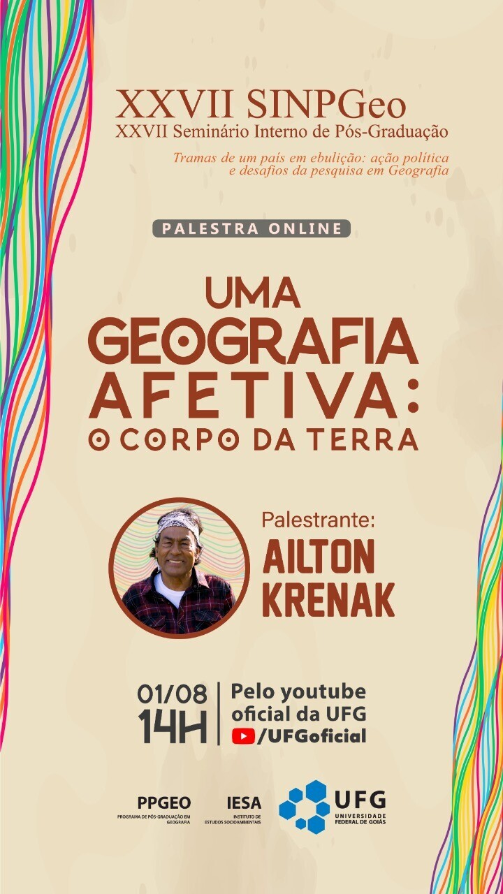 Palestra_Ailton_Krenak_PPGeo_UFG