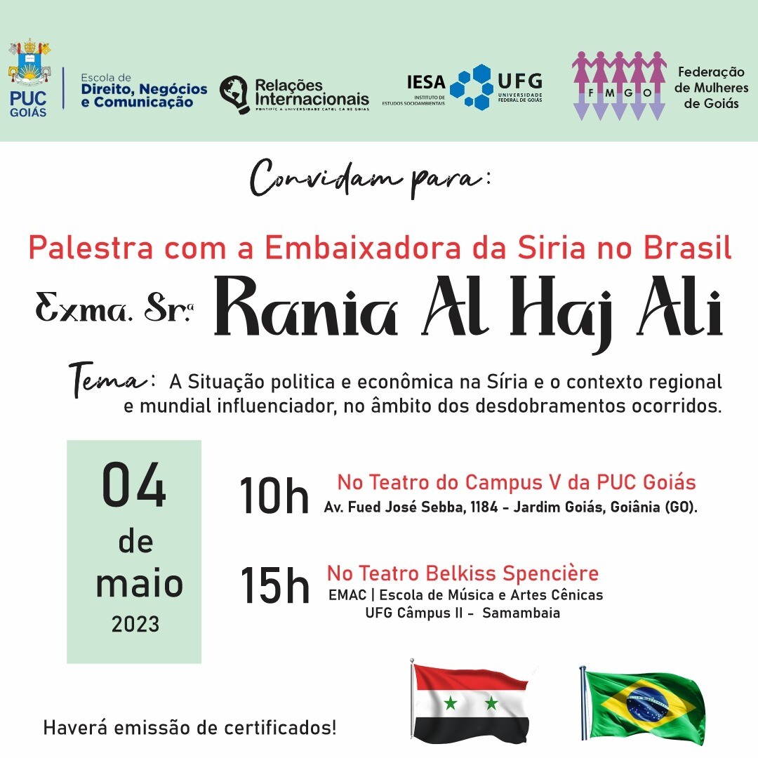 Palestra Embaixadora Síria 2023