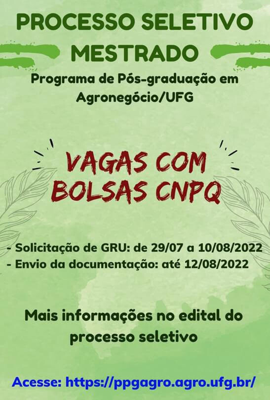 Processo seletivo PPGAgro 2022