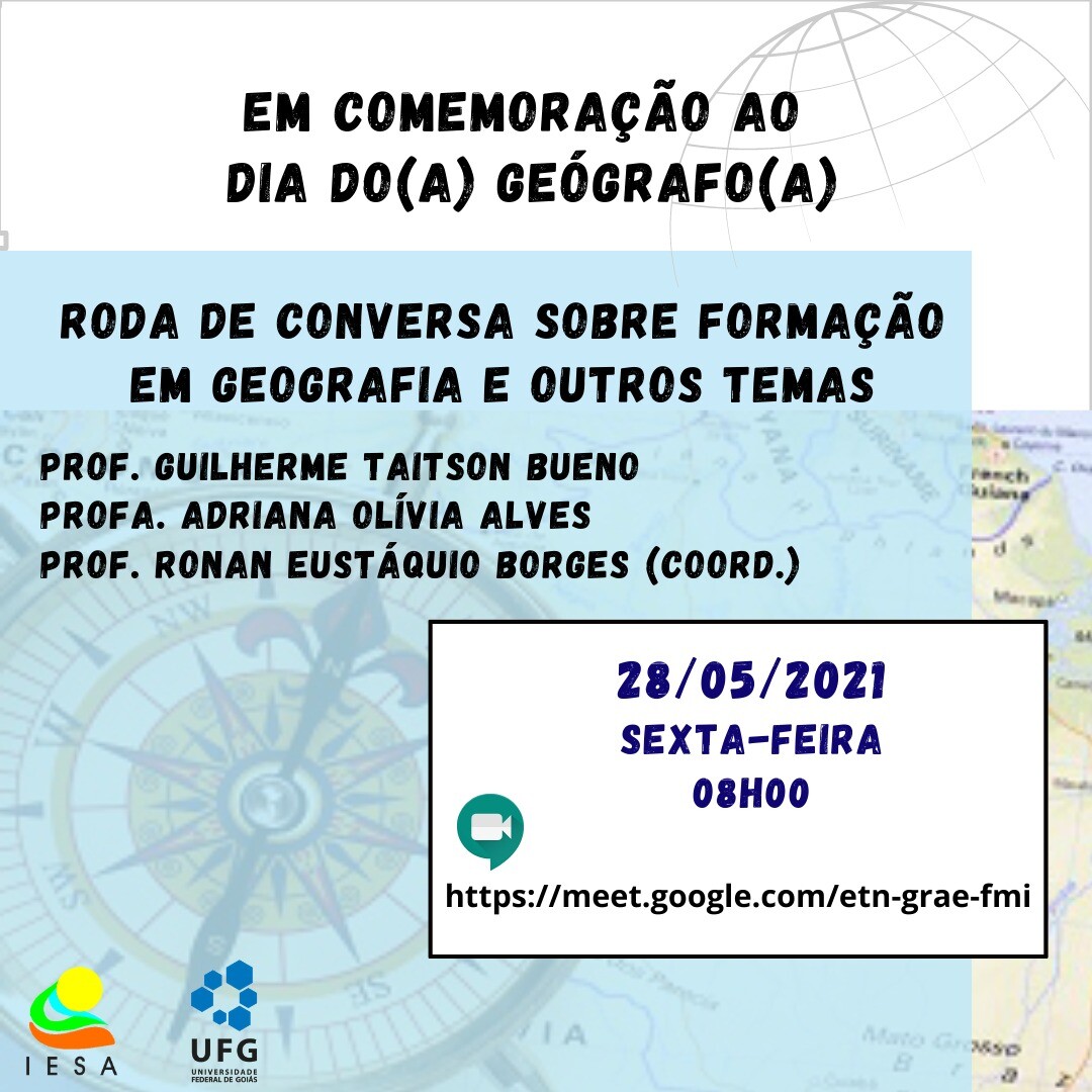 Roda de conversa dia do Geografo 2021