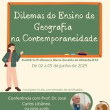 cartaz do XV Seminário de Estágio da Licenciatura em Geografia IESA/UFG